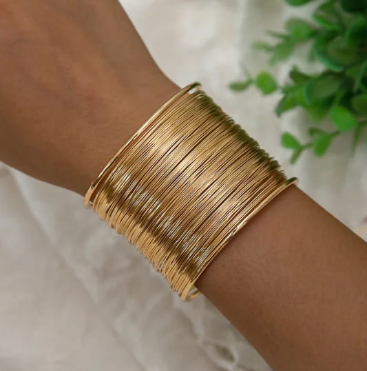 Gold-tone Chunky Mesh Bracelet