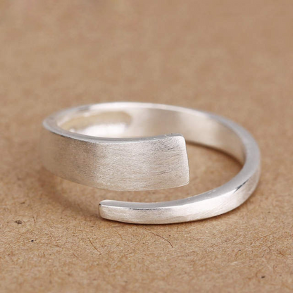 Simple adjustable Silver-tone ring