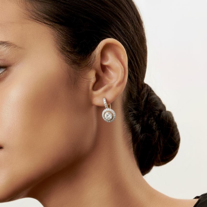 Vintage Gold-tone and Silver-Tone Crystal Earrings