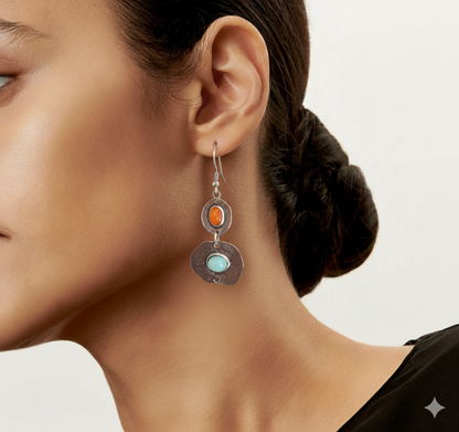 Vintage Silver-tone Nature Earrings