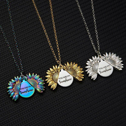 Silver-tone Sunflower Pendant