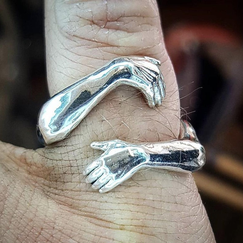 Silver-tone Hug Ring