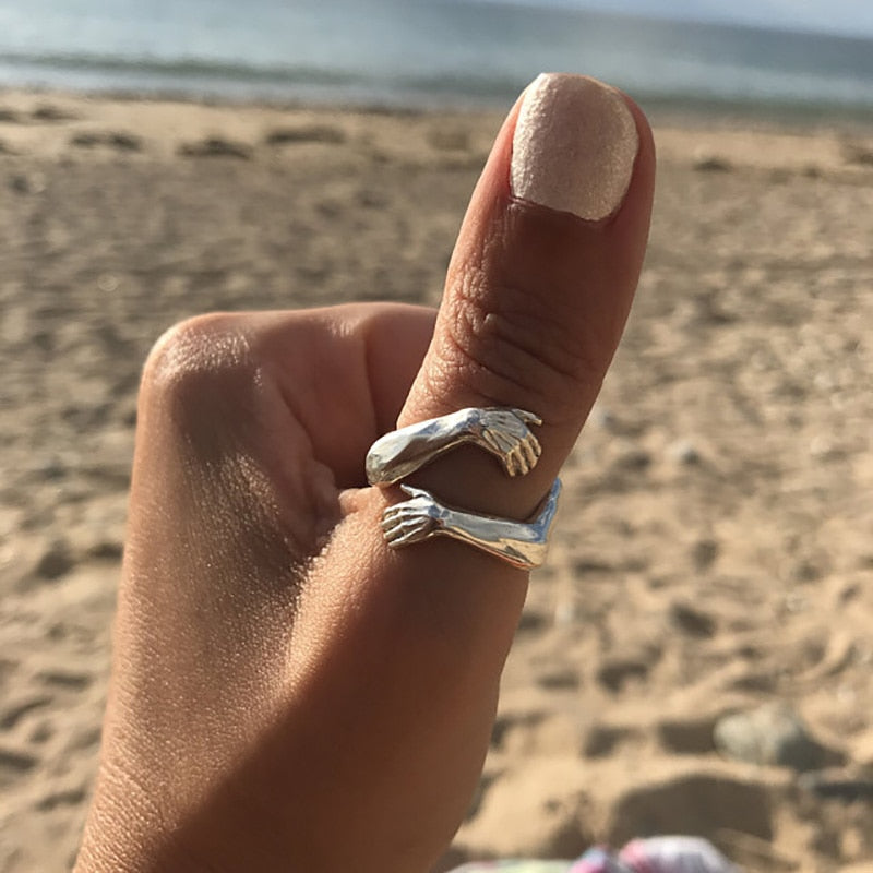 Silver-tone Hug Ring