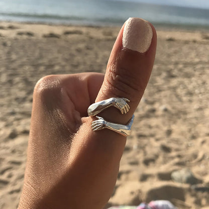 Silver-tone Hug Ring