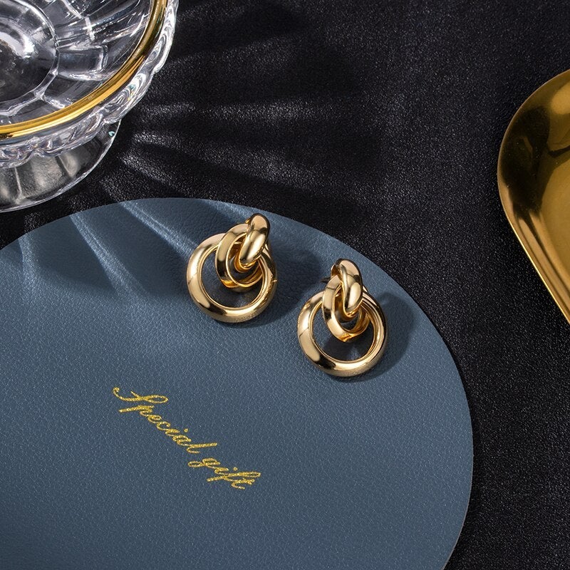 Elegant Gold-tone Earrings
