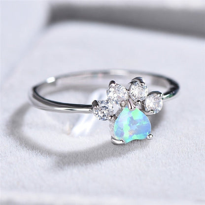 Iridescent and Cubic Zirconia Ring