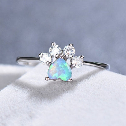 Iridescent and Cubic Zirconia Ring