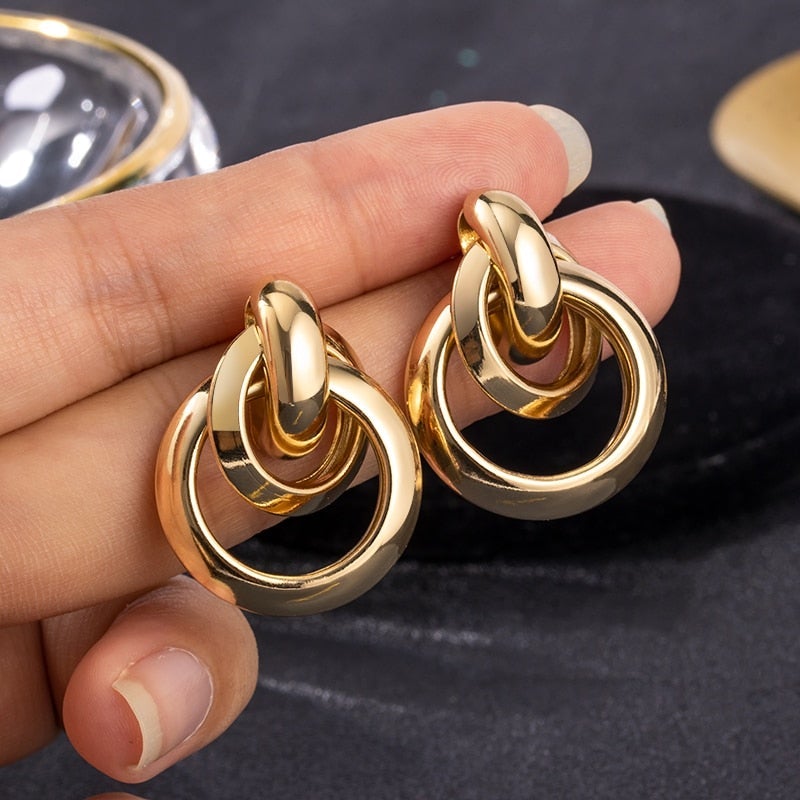 Elegant Gold-tone Earrings