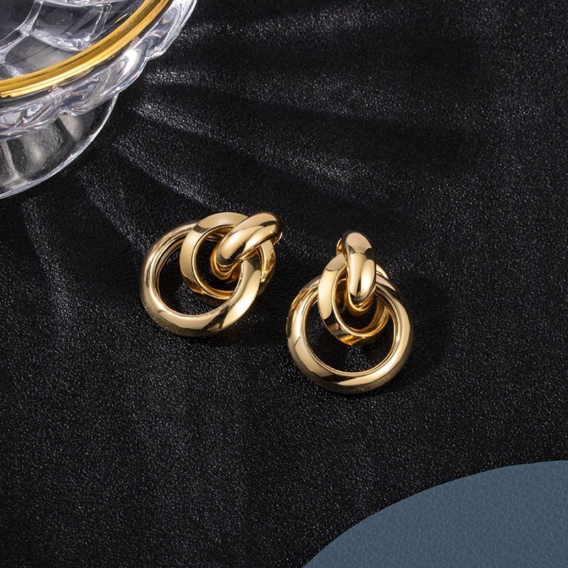 Elegant Gold-tone Earrings