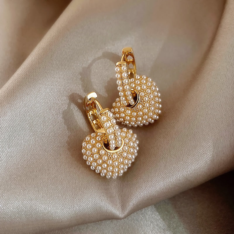 Gold-tone Love Bead Earrings