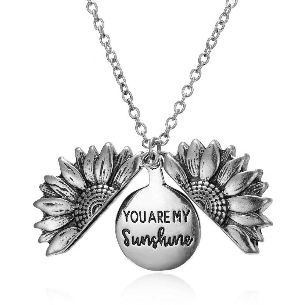 Silver-tone Sunflower Pendant