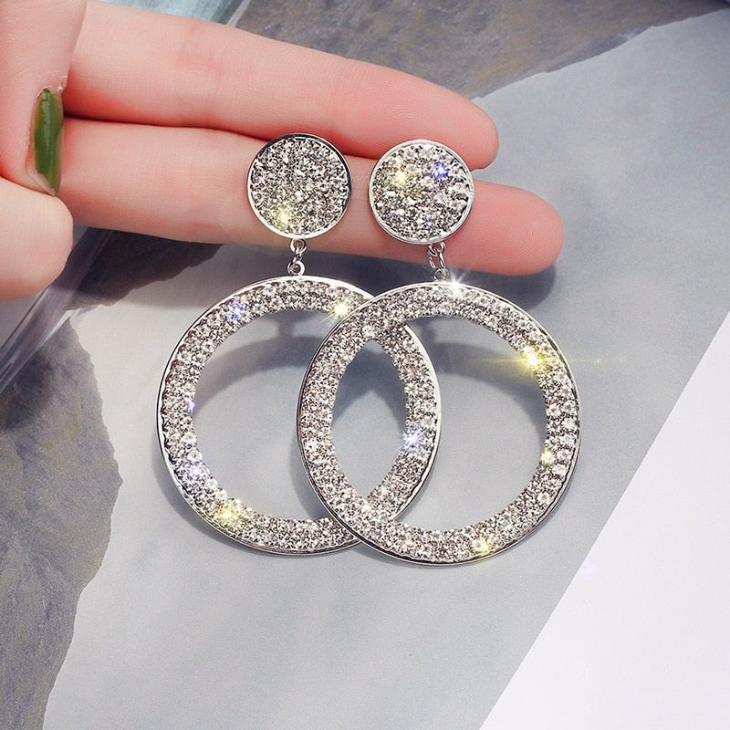 Gold-tone and Silver-Tone Cubic Zirconia Earrings