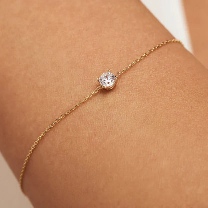 Cléa Sparkling Stone Bracelet | Gold-tone