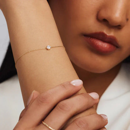 Cléa Sparkling Stone Bracelet | Gold-tone