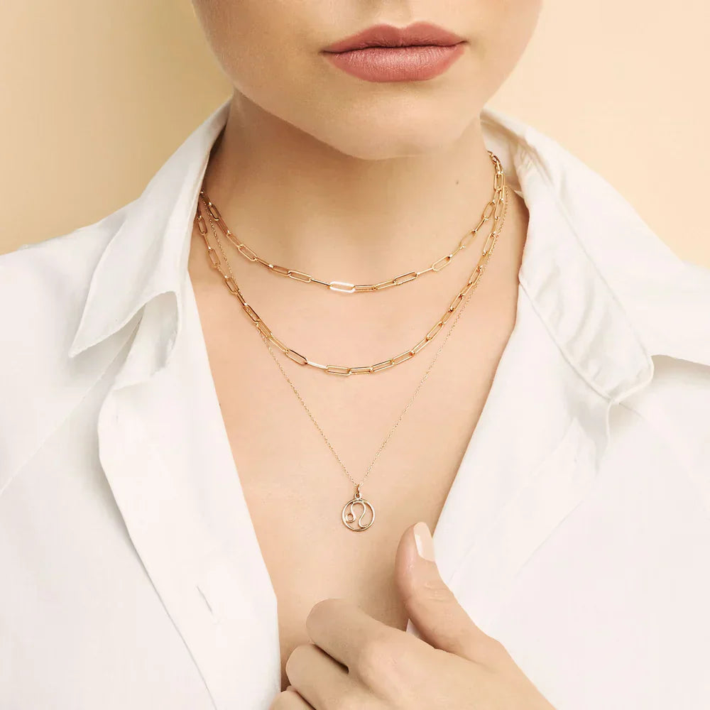 Zodiac Sign Necklace | Gold-tone