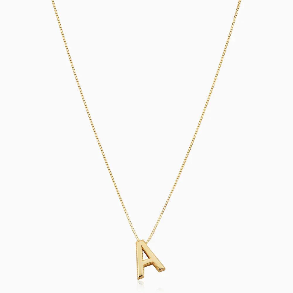 Love Letter Initial Necklace | Gold-tone
