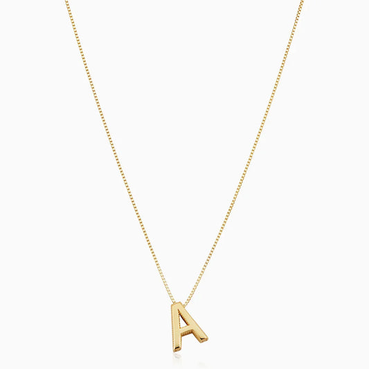 Love Letter Initial Necklace | Gold-tone
