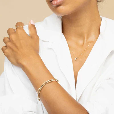 Love Letter Initial Necklace | Gold-tone