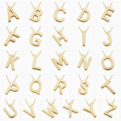 Love Letter Initial Necklace | Gold-tone
