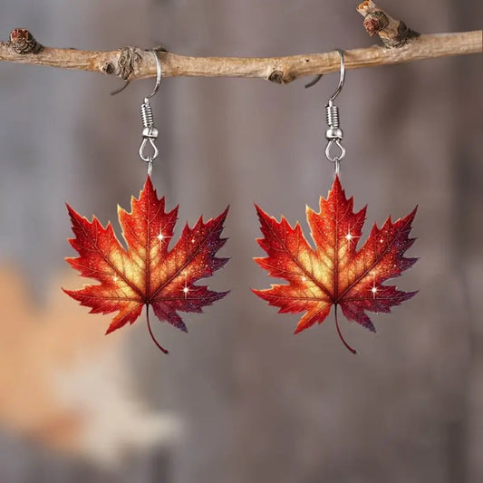 Autumn leaf earrings