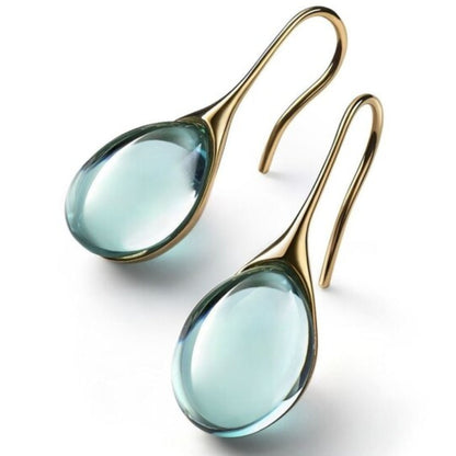 Gold-tone and Silver-Tone Drop Crystal Earrings