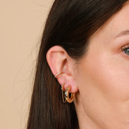 Cosmic Hoop Earrings | Gold-tone