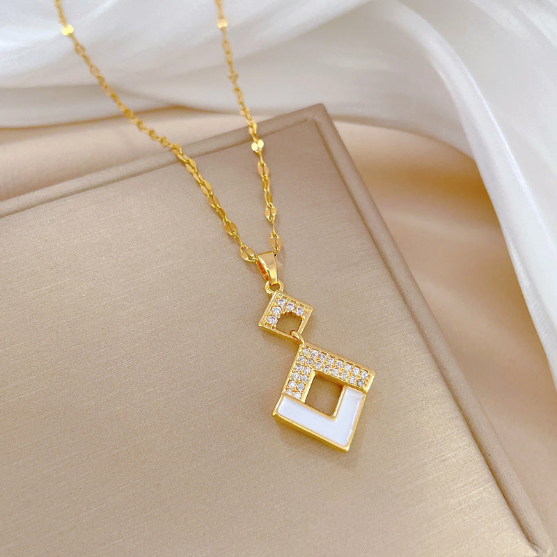 Gold-tone Geometric Necklace
