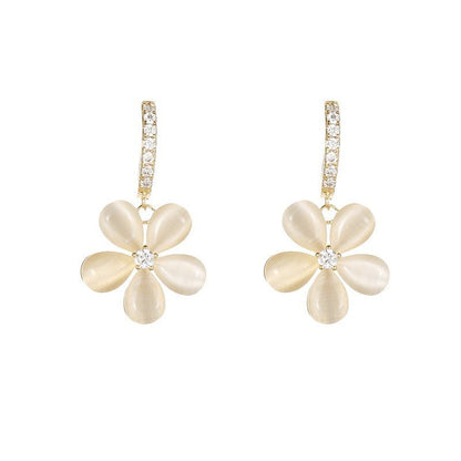 Pristine Iridescent Petal Earrings