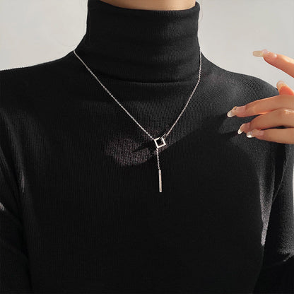 Silver-tone Geometric Necklace