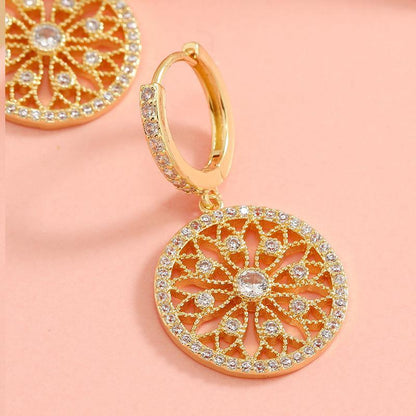 Kaleidoscope Gold-tone Earrings