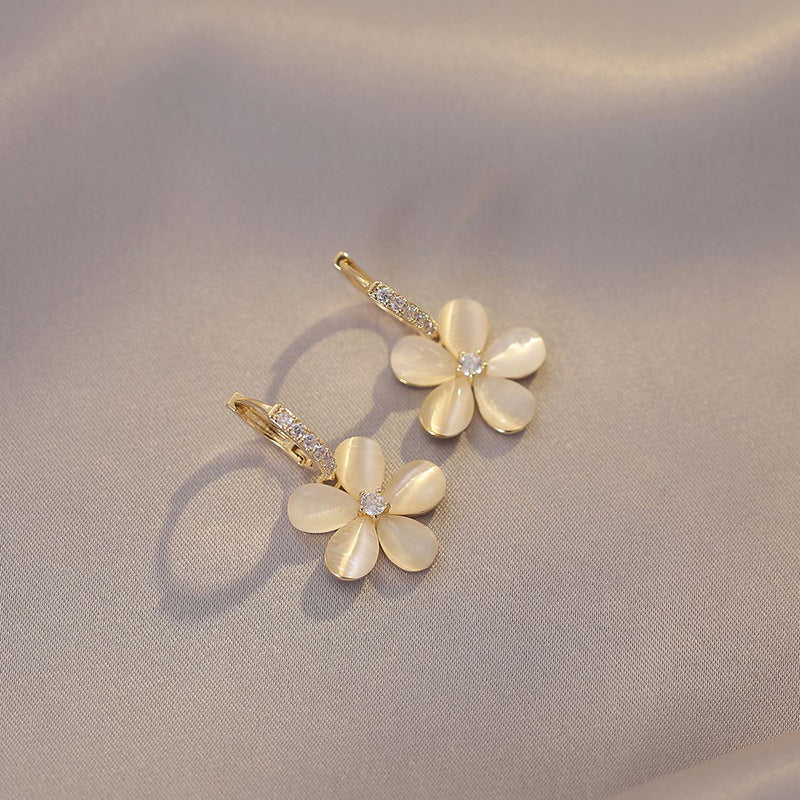 Pristine Iridescent Petal Earrings