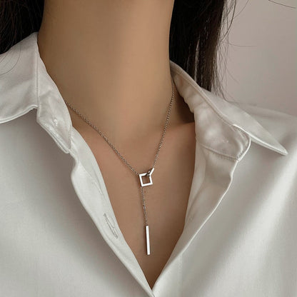 Silver-tone Geometric Necklace