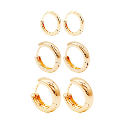Aurelia Gold-tone Huggie Hoop Earrings