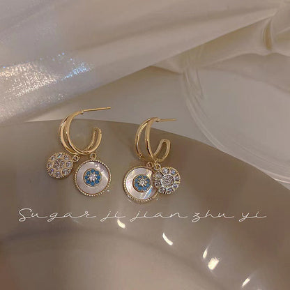 Attractive Kaleidoscope Gold-tone Earrings