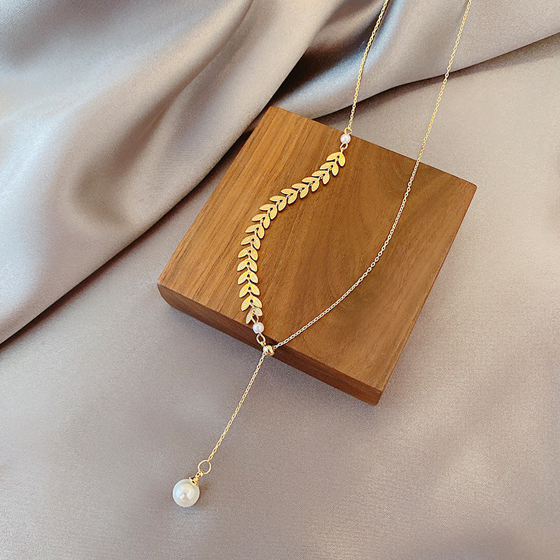 Gold-tone Tranquility Bead Necklace