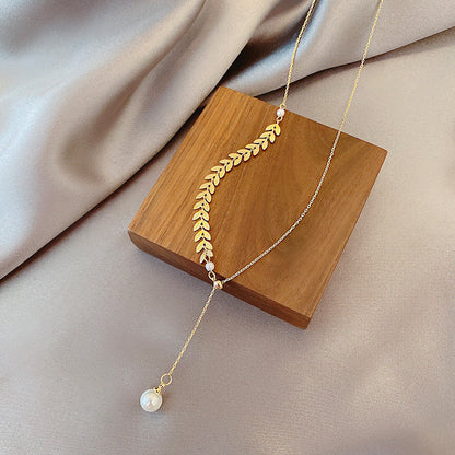 Gold-tone Tranquility Bead Necklace