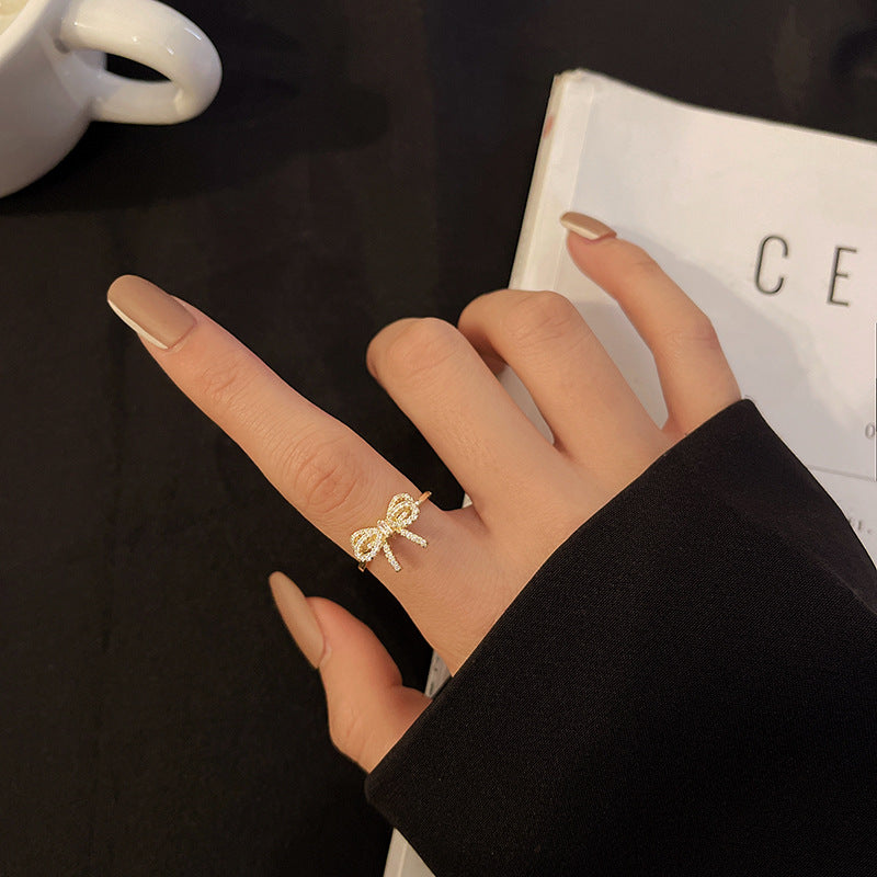 Henrietta Gold-tone Ribbon Ring