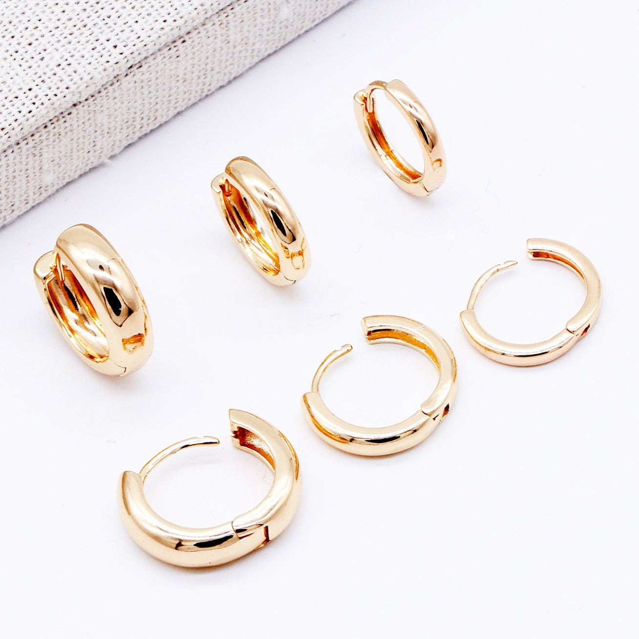Aurelia Gold-tone Huggie Hoop Earrings