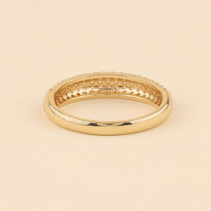 Gold-tone Crystal Dome Ring