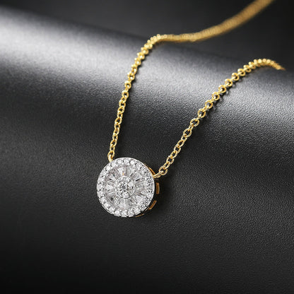 Anne-Marie Round Gold-tone Crystal Necklace