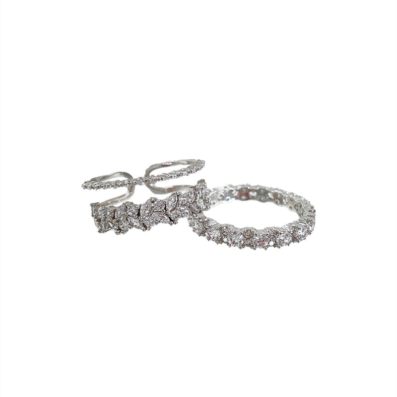 Cascade Twin Cubic Zirconia Rings