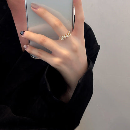 Matilda Gold-tone Olive Ring