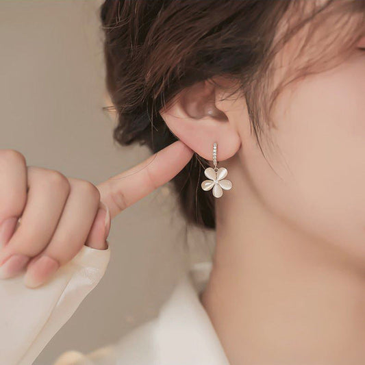 Pristine Iridescent Petal Earrings