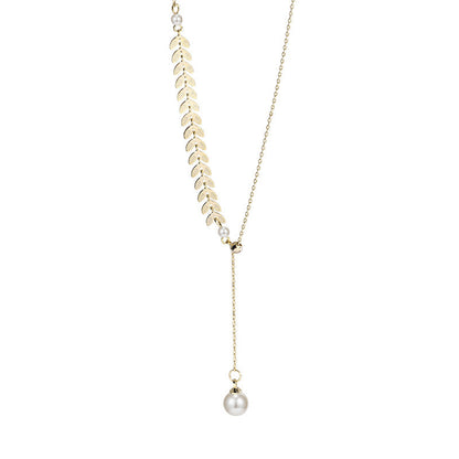 Gold-tone Tranquility Bead Necklace