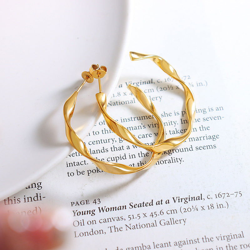 Iris Gold-tone Earrings