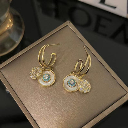 Attractive Kaleidoscope Gold-tone Earrings