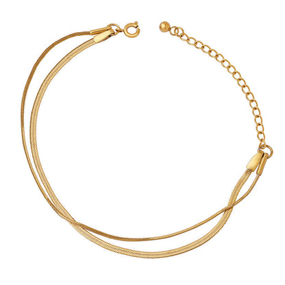 Classia Gold-tone Double Layer Bracelet