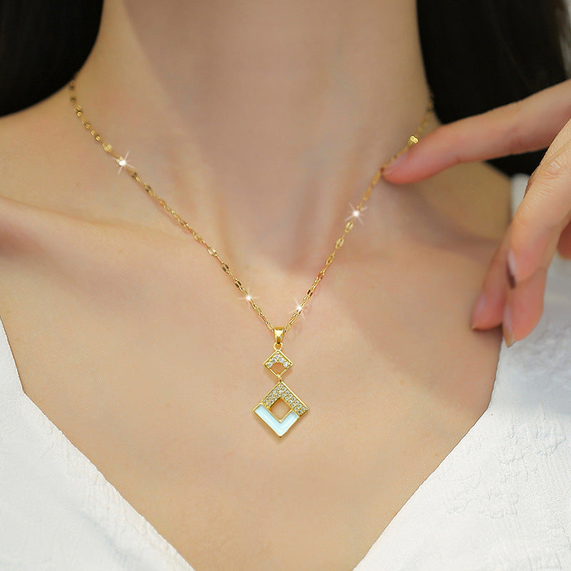 Gold-tone Geometric Necklace
