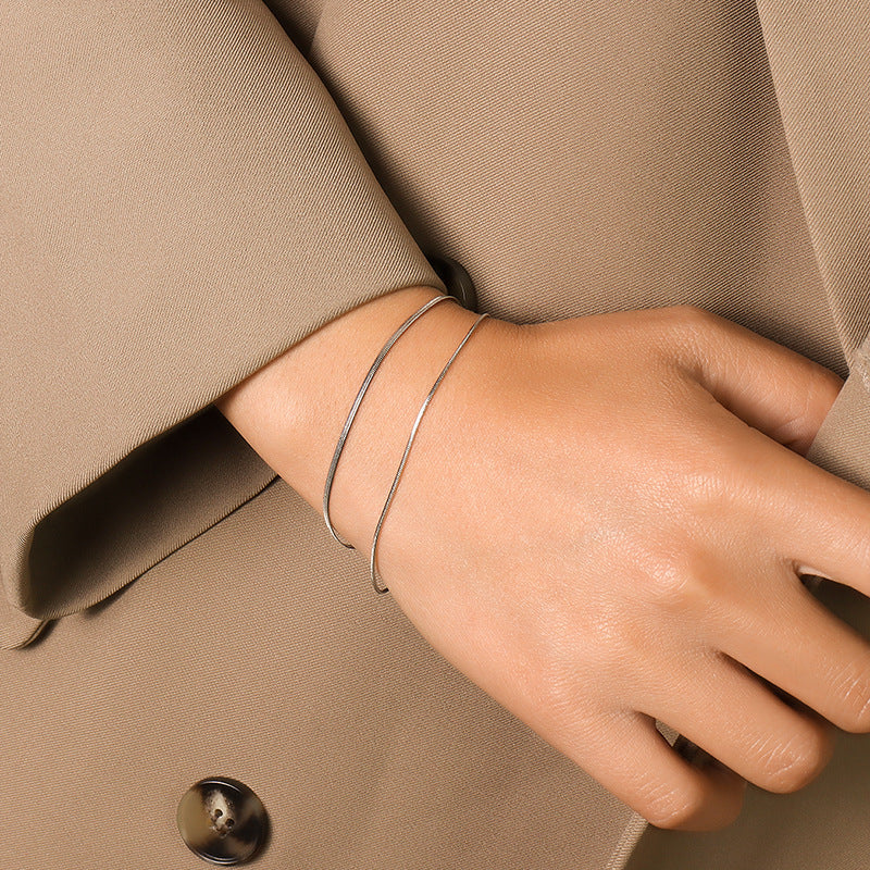 Classia Gold-tone Double Layer Bracelet