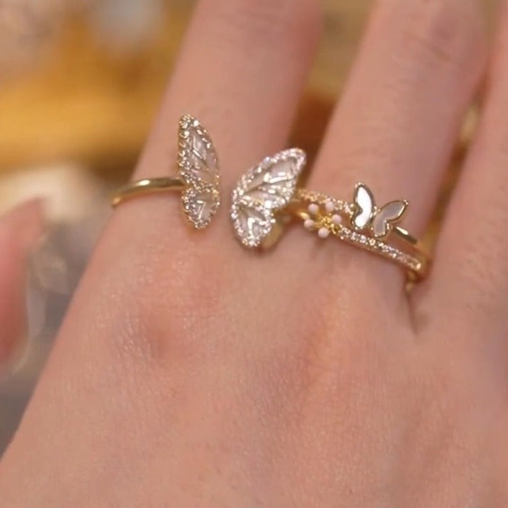 Elegant Flutter Design Twin Rings